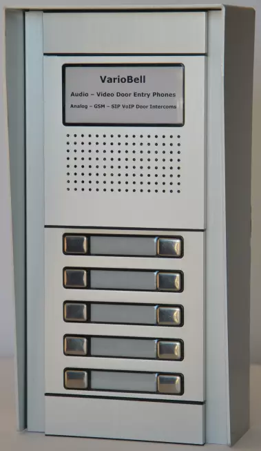 GSM VarioBell intercom with 5 double call buttons